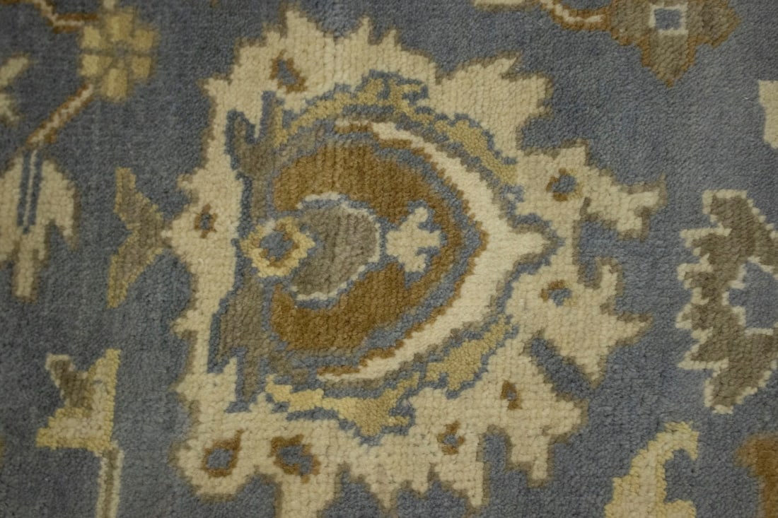 Slate Grey Floral 8X10 Oushak Chobi Oriental Rug - 6