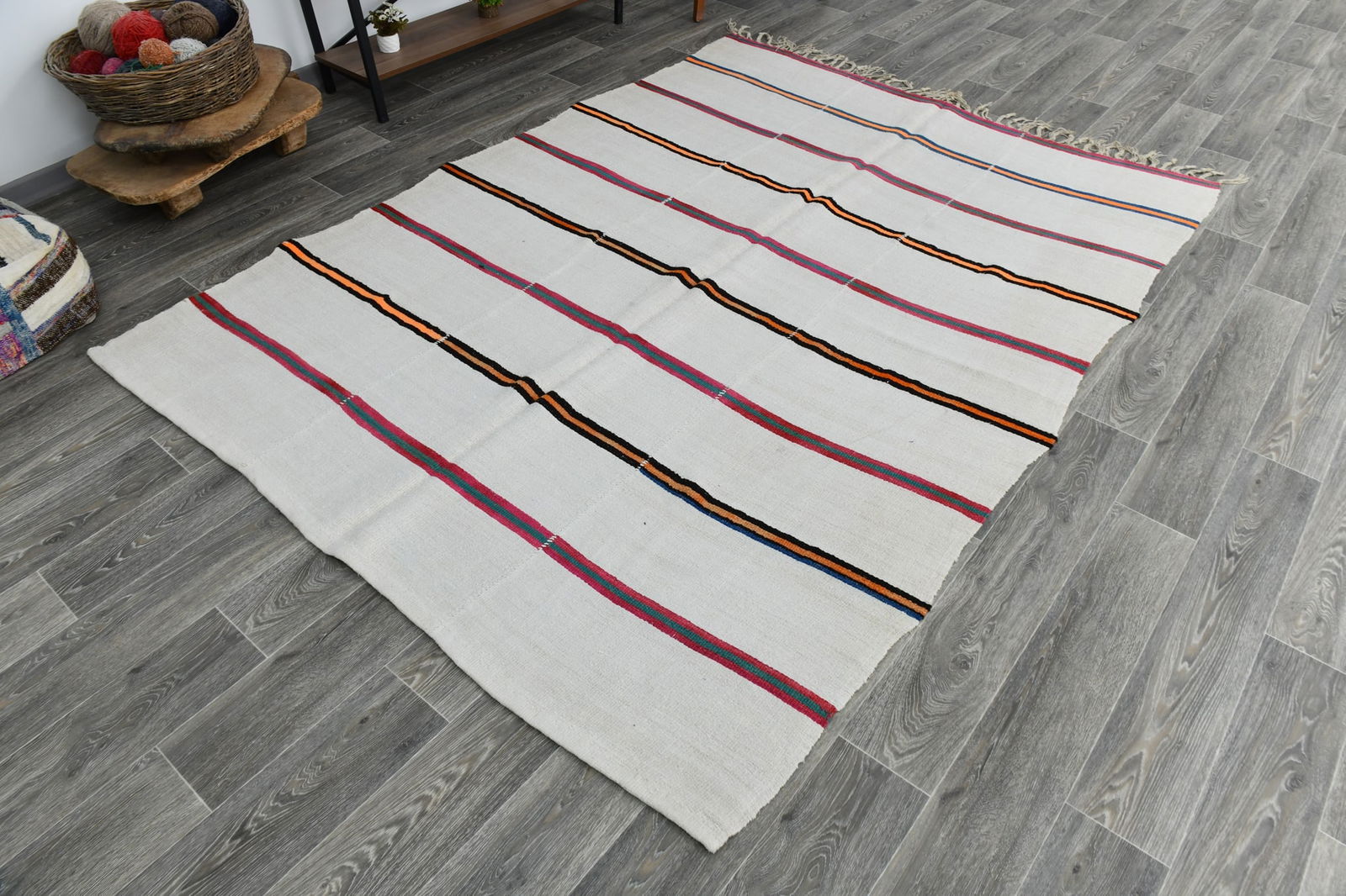 6'0'' x 8'3'' Turkish Handmade Kilim Rug - 1568 - 4