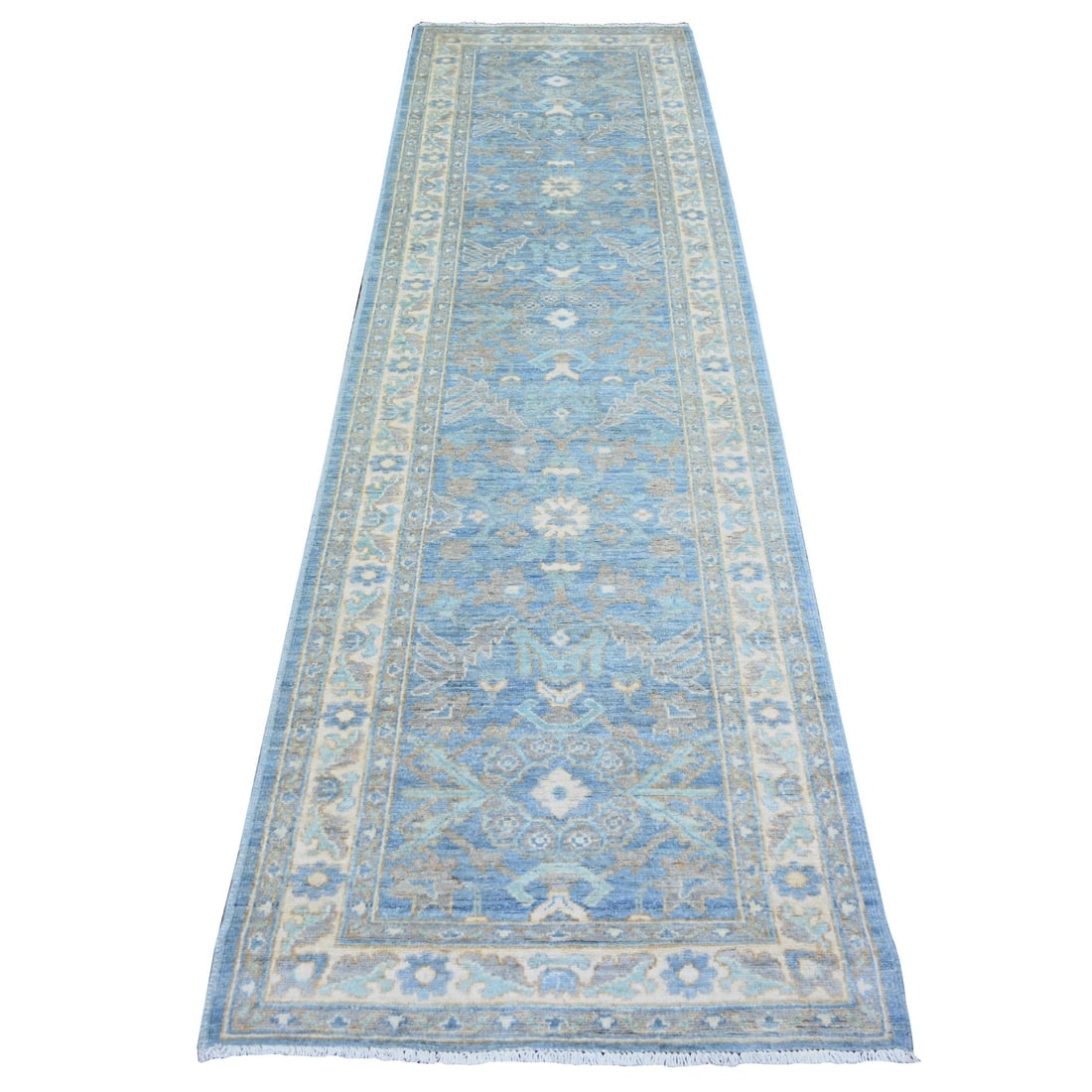 Beau Blue, Finer Peshawar Wool Hand Knotted Oriental Rug (1 of 6)
