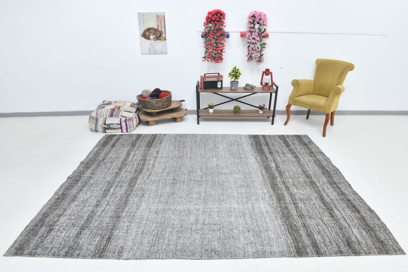 7'3'' x 9'3'' Turkish Flatweave Kilim Rug - 60529 - 5