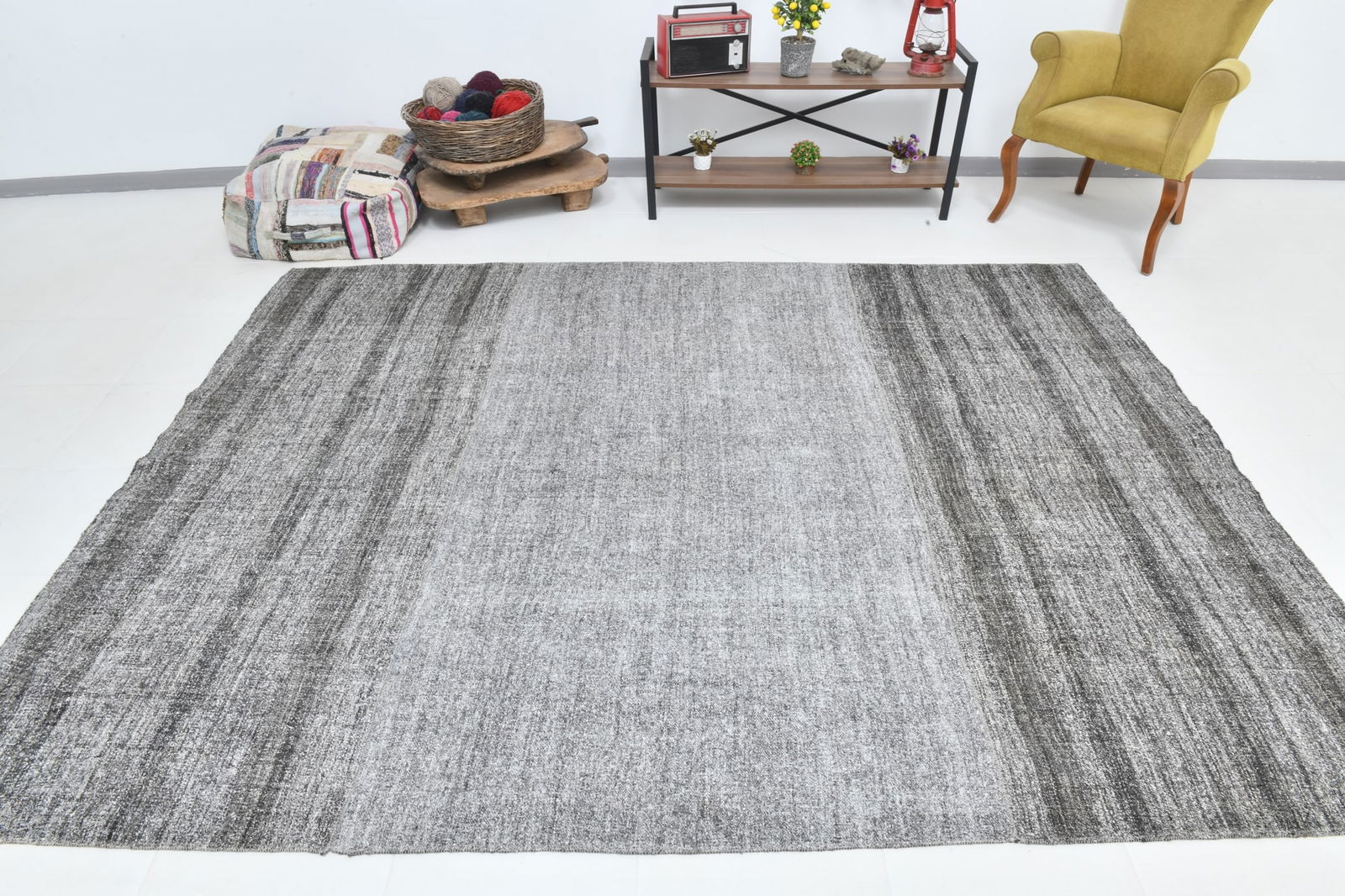 7'3'' x 9'3'' Turkish Flatweave Kilim Rug - 60529 - 6