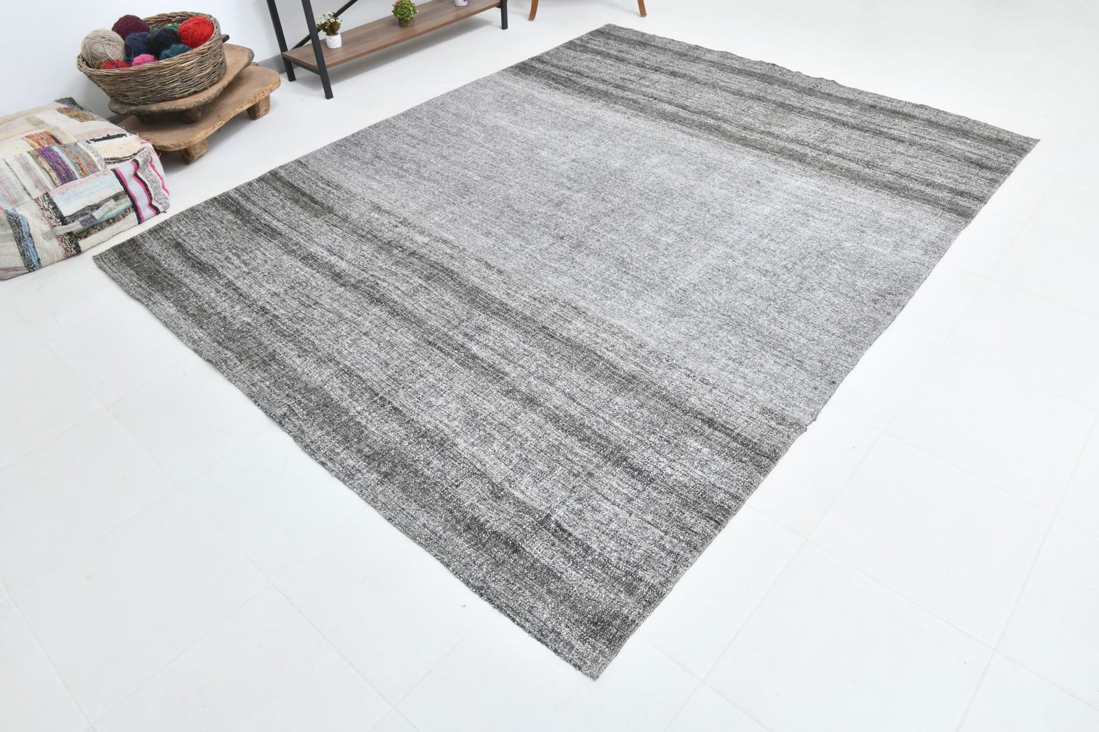 7'3'' x 9'3'' Turkish Flatweave Kilim Rug - 60529 - 7