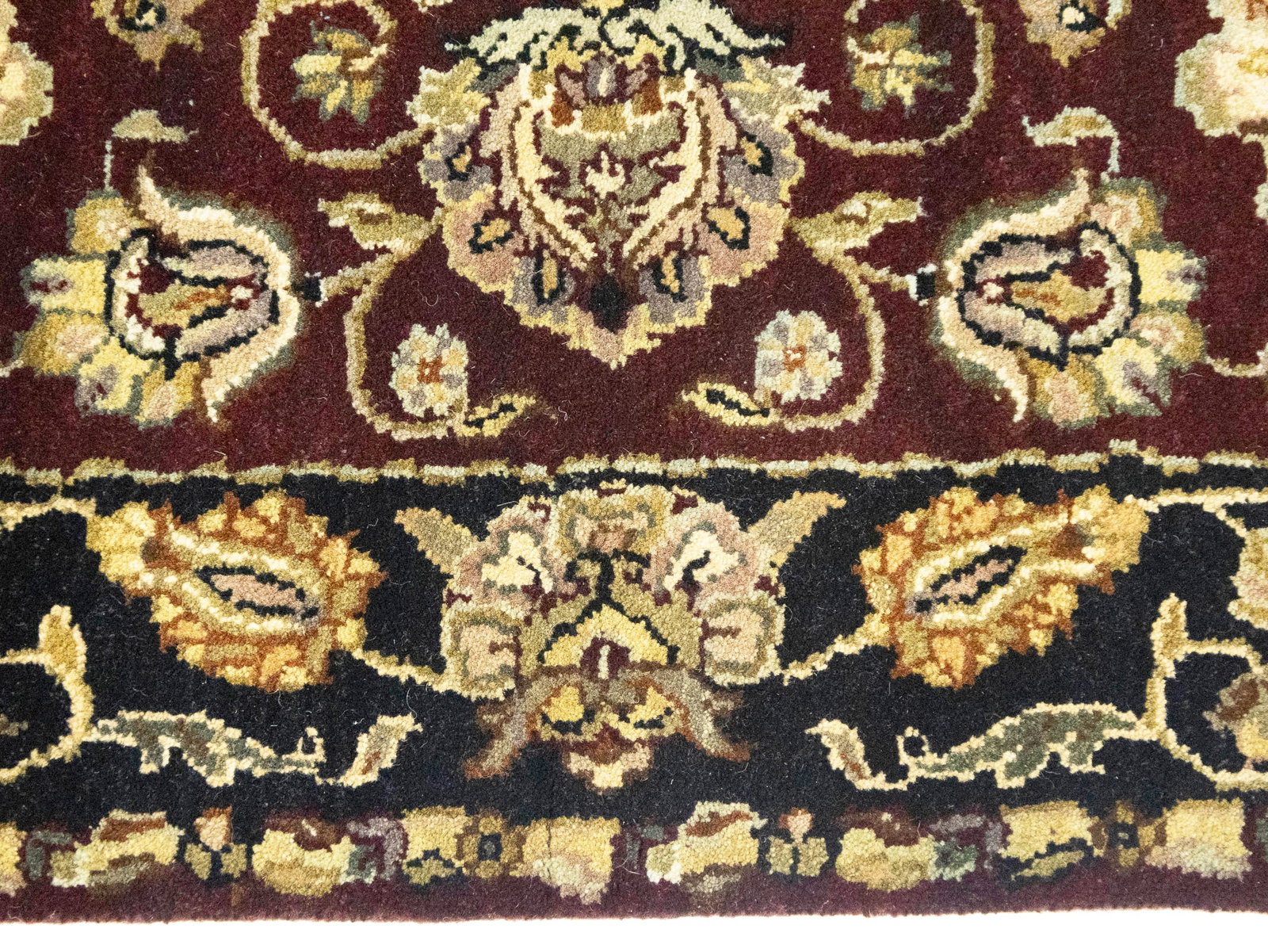 Maroon Floral Classic 3X5 Agra Jaipur Oriental Rug - 10
