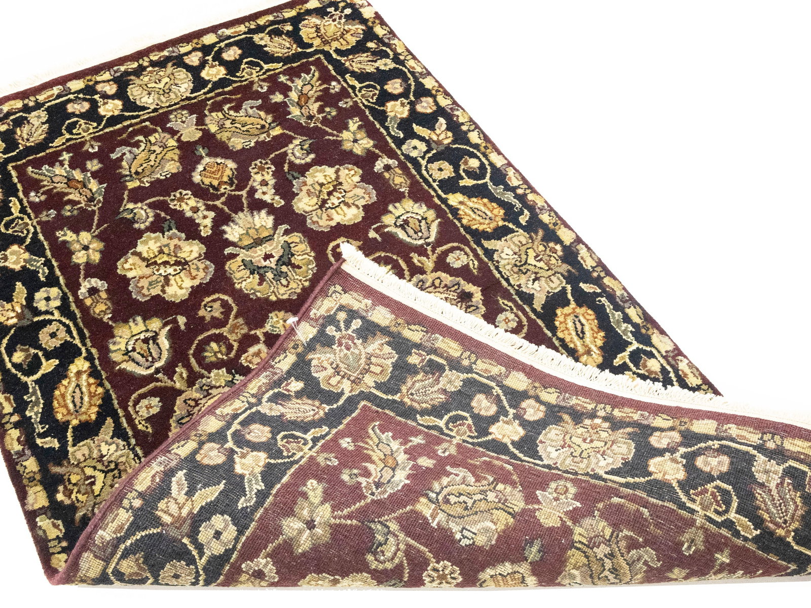 Maroon Floral Classic 3X5 Agra Jaipur Oriental Rug - 13
