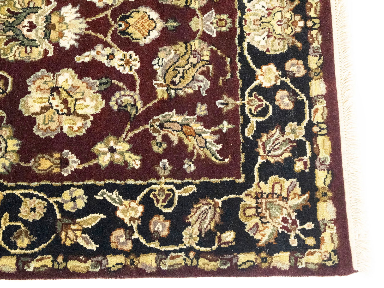 Maroon Floral Classic 3X5 Agra Jaipur Oriental Rug - 8