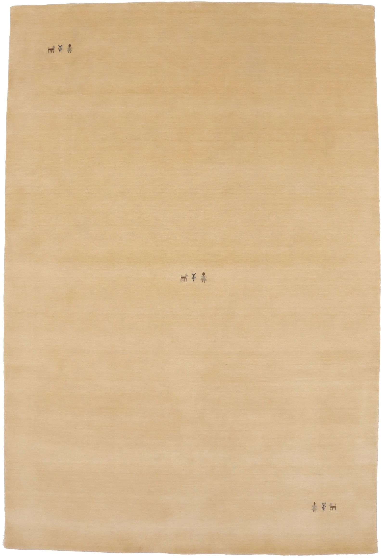 Cream Tribal 5X8 Gabbeh Modern Rug (1 of 9)