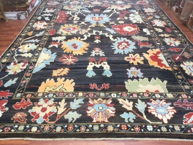 Decorative large pallmette Turkish Ushak Rug-4679 - 4