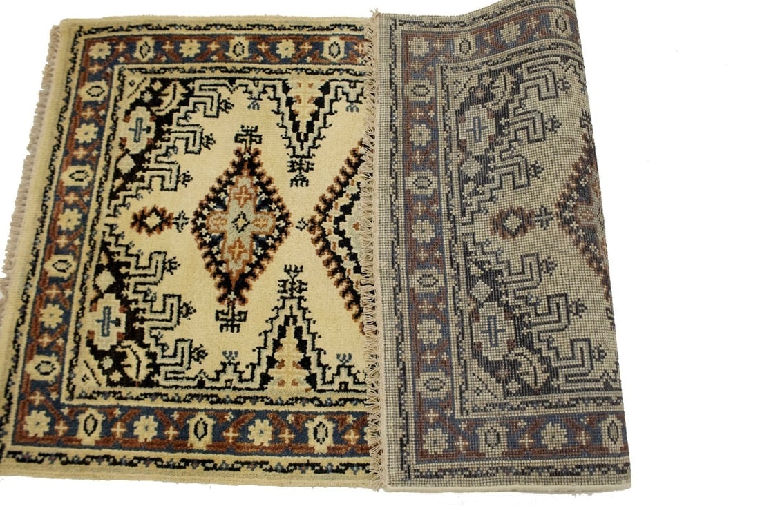 Cream Geometric 3X5 Viss Oriental Rug - 12