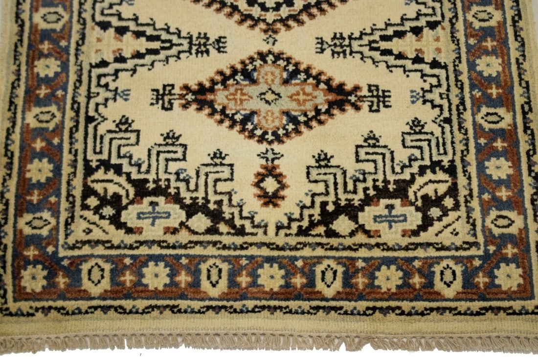 Cream Geometric 3X5 Viss Oriental Rug - 4