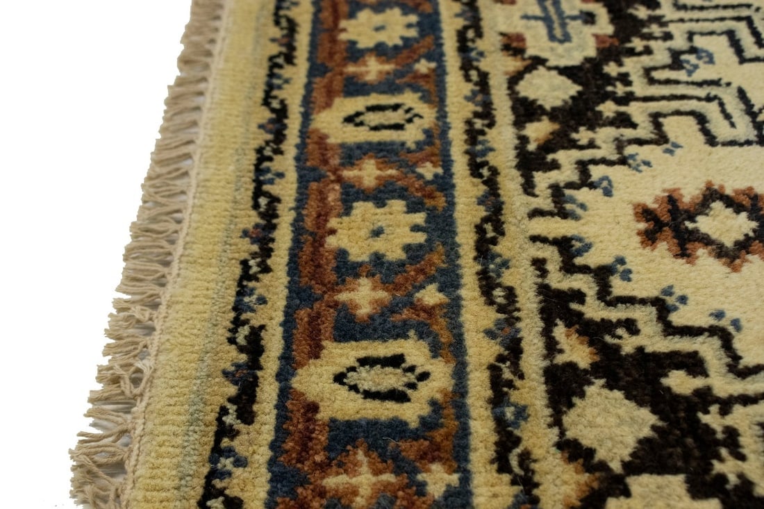 Cream Geometric 3X5 Viss Oriental Rug - 9