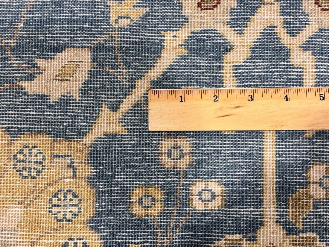 Hand Knotted Indo-Tabriz Blue Oriental Area Rug Wool Carpet 9'11" x 13'5" - 13