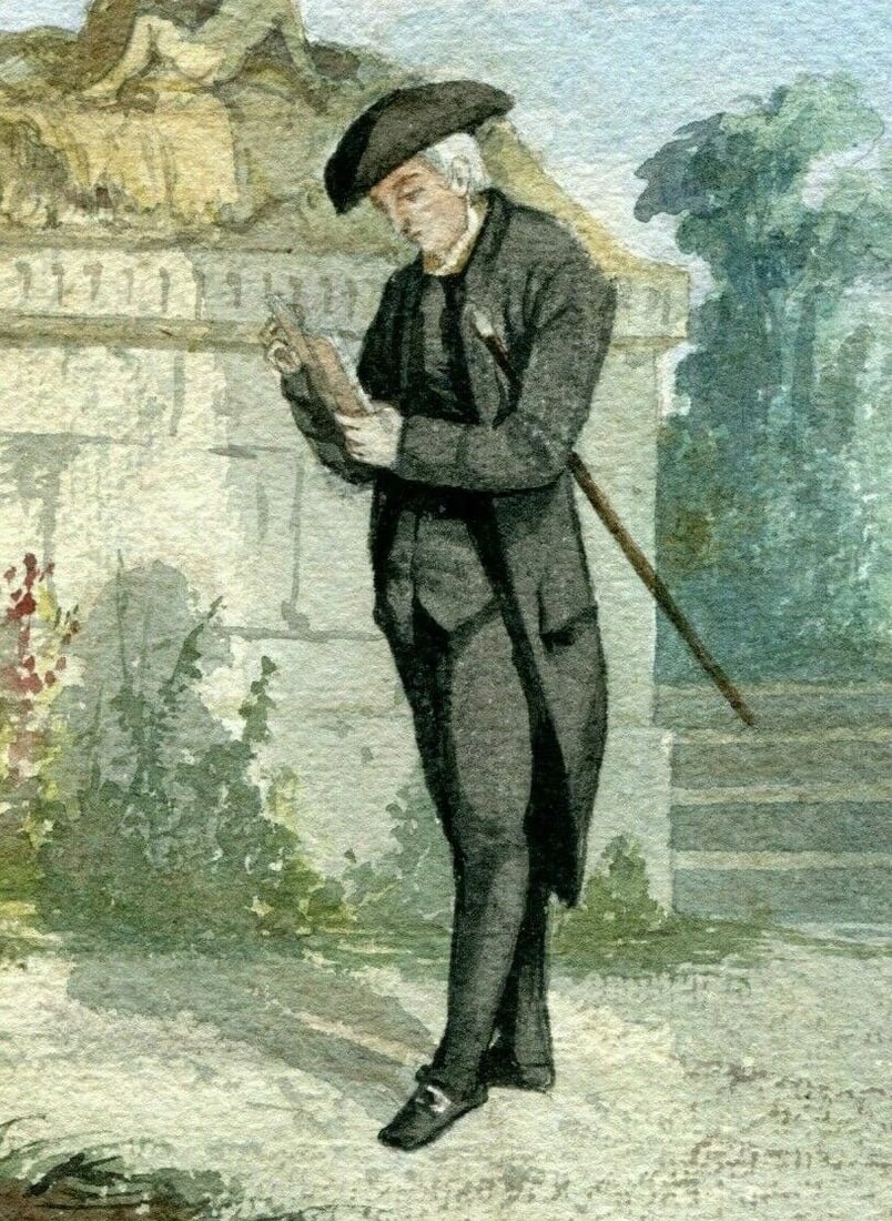 Vintage Drawing Original Italian Man Dressed with a Hat, Cane, Portrait Artwork: Vintage Drawing Original Italian Man Dressed with a Hat and a Cane Description Watercolor on paper 17 x 11 cm laminated on paper Reserve: $45.00 Shipping:Domestic: Flat-rate of