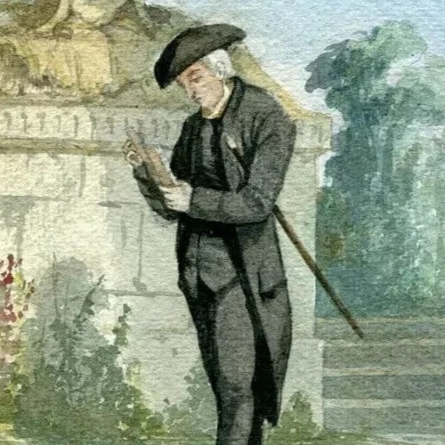 Vintage Drawing Original Italian Man Dressed with a Hat, Cane, Portrait Artwork - 5