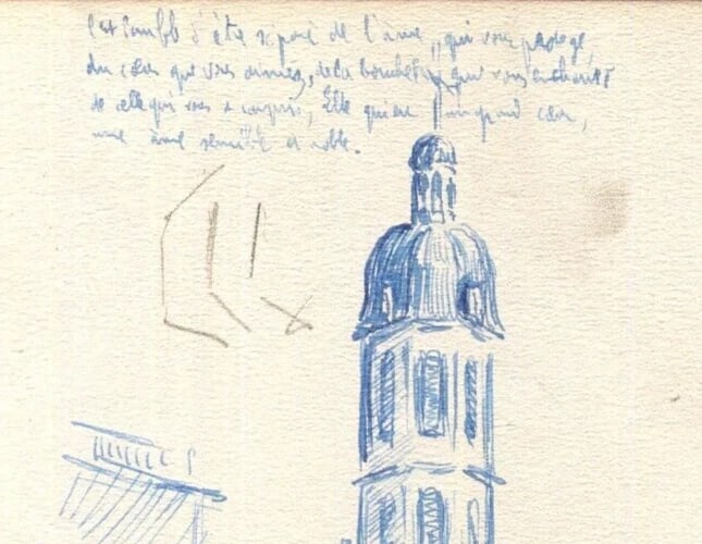 Vintage Ink Original Drawing Figures, Landscape and Cityviews circa 1930 - 8