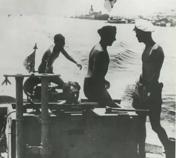 Vintage Photography FRANCE PRESSE German Dredgers, Port of Tobrouk WWII 1942 - 5