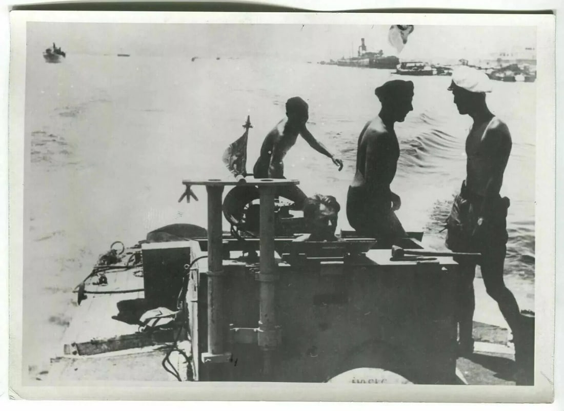 Vintage Photography FRANCE PRESSE German Dredgers, Port of Tobrouk WWII 1942 - 9