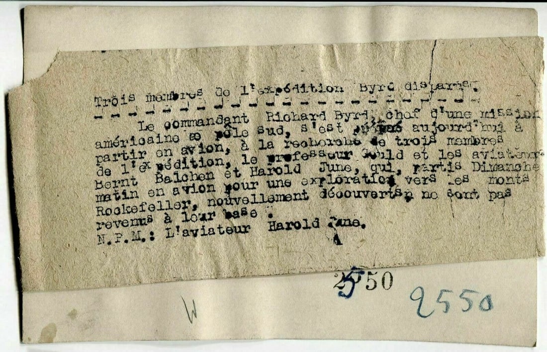 KEYSTONE - Aviator Harold June - Antarctic Expedition c 1946 Vintage Photographs - 4