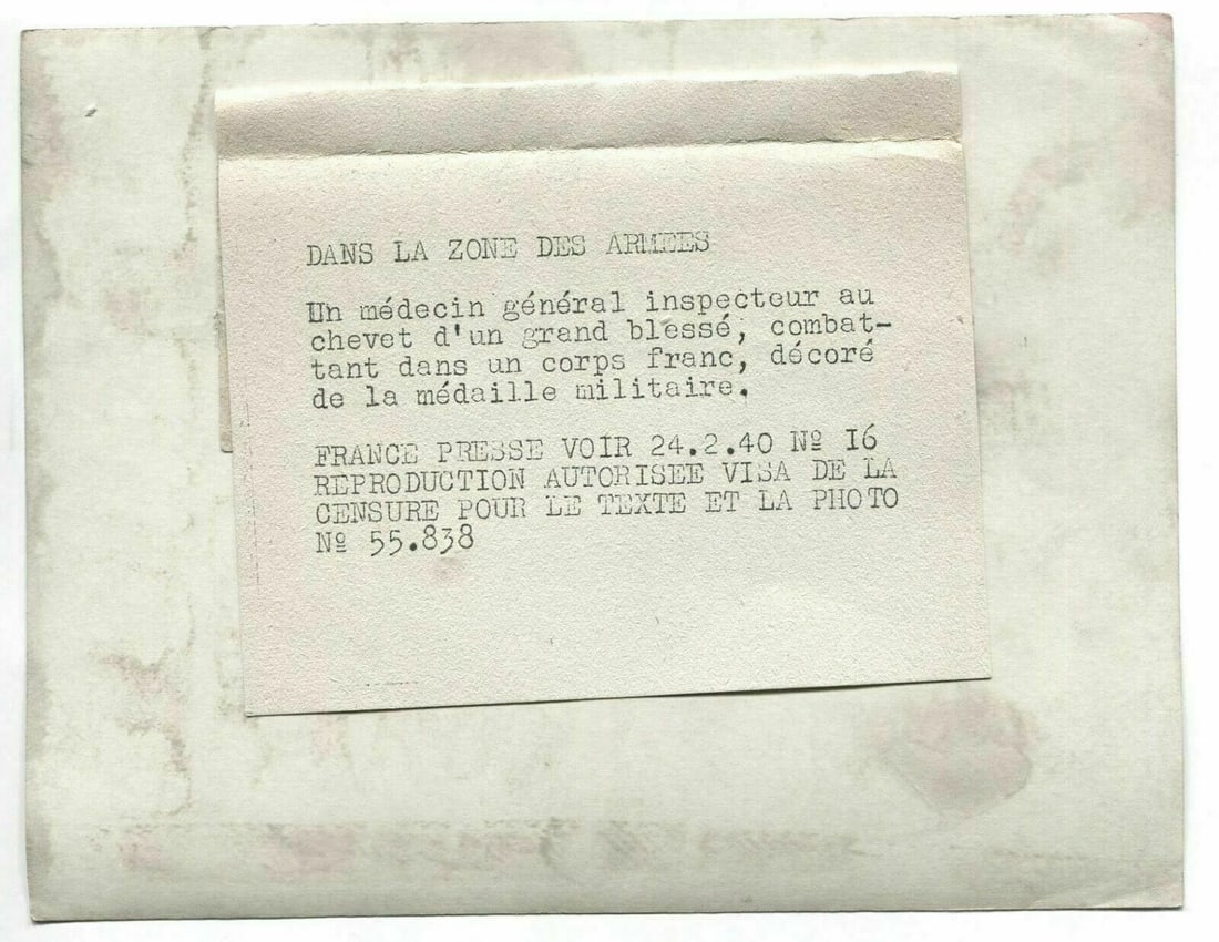 Photographs FRANCE PRESSE - Decorated Wounded WWII 24.02.1940 Vintage - 9