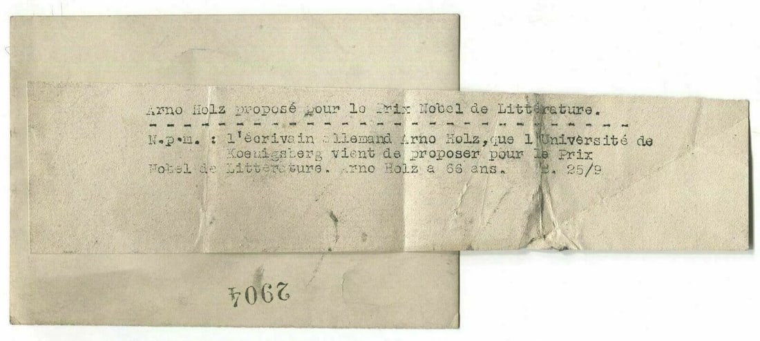 Vintage Photography KEYSTONE VIEW Arno Holz for Nobel Prize in Literature c 1930 - 4