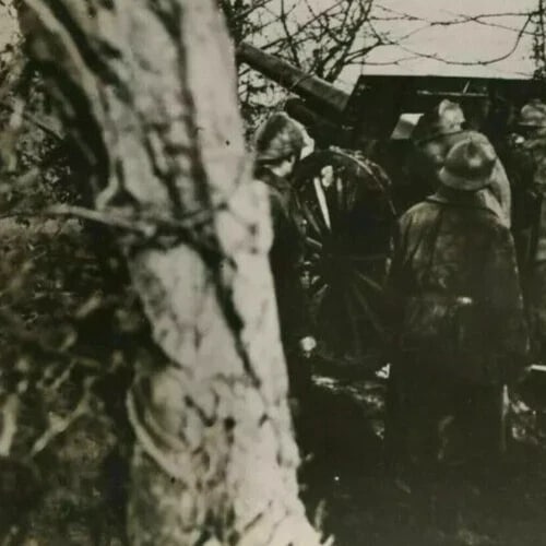 Vintage Photograph France Presse - Piece de I05 sur Batterie au front WWII 1939 - 4