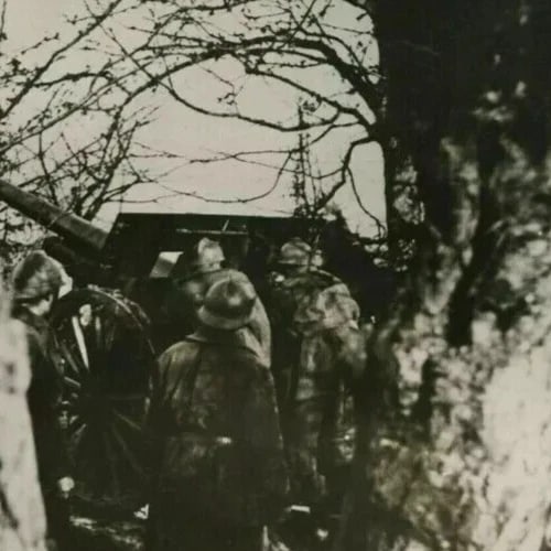 Vintage Photograph France Presse - Piece de I05 sur Batterie au front WWII 1939 - 5