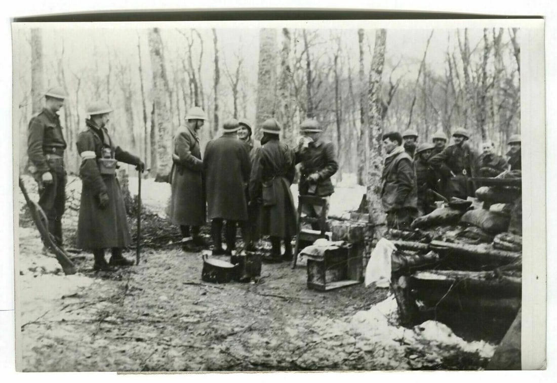 Vintage Photograph France Presse Zone French and English Armies WWII 17.02.1940 - 3