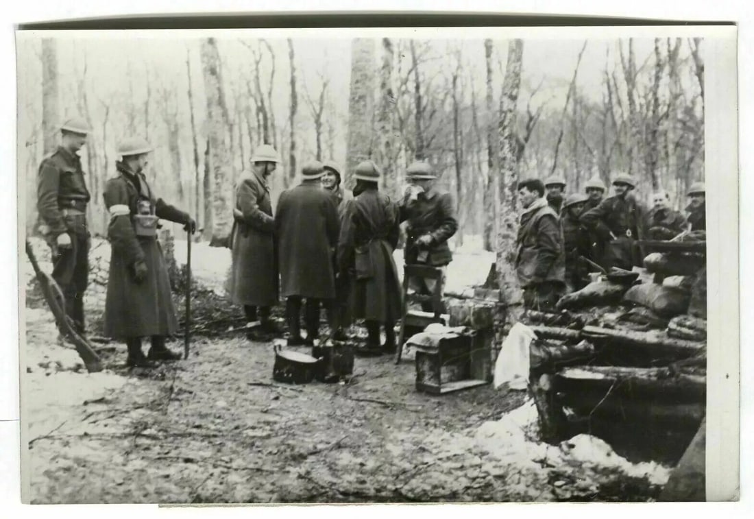 Vintage Photograph France Presse Zone French and English Armies WWII 17.02.1940 - 6