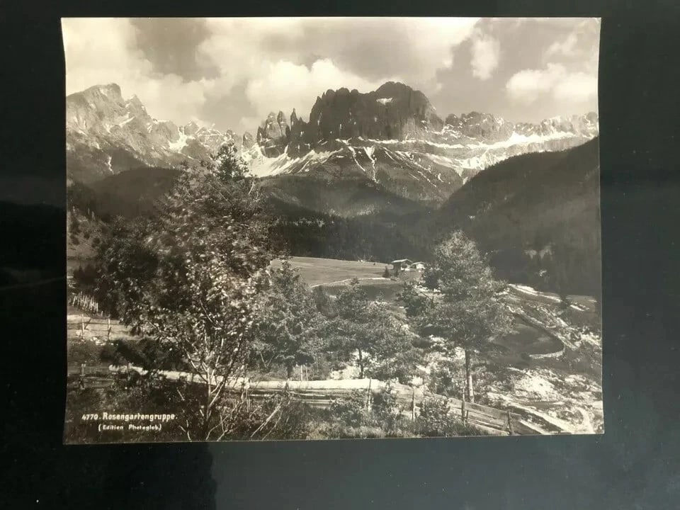 Vintage Photographs Rosengartengruppe, Mountain Landscape - 6