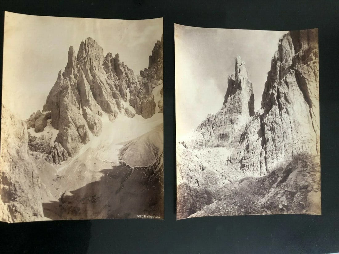 Vintage Photographs Funffingerspitze, Mountain Landscape - 3