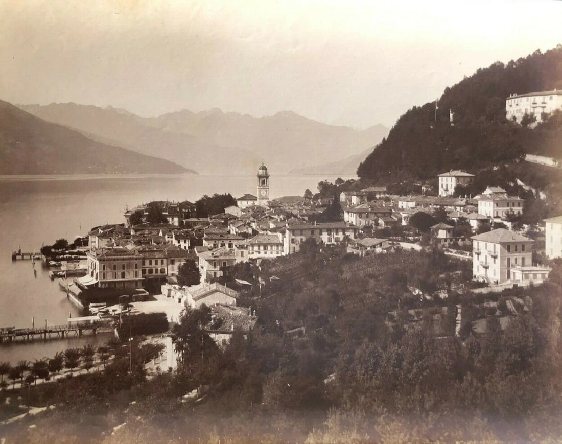 Vintage Photographs Italy, Bellagio Village Landscape, Cityscape: Vintage Photographs Italy, Bellagio Village Landscape < Description 21 x 28 cm stains, folds Reserve: $30.00 Shipping: Domestic: Flat-rate of $20.00 to anywhere within the contiguous