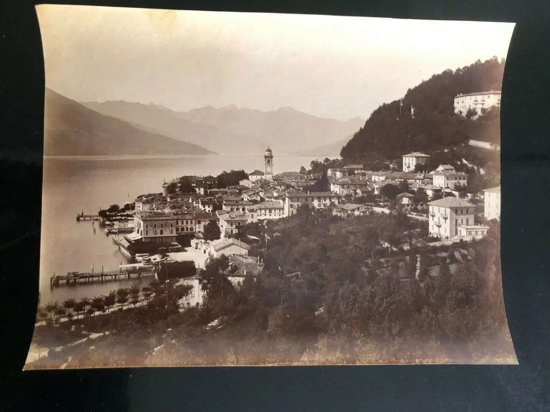Vintage Photographs Italy, Bellagio Village Landscape, Cityscape - 6