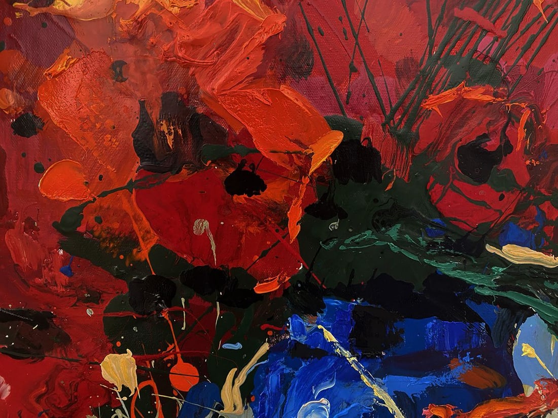 Oil painting Poppies are red Oksana Ivanyuk - 5