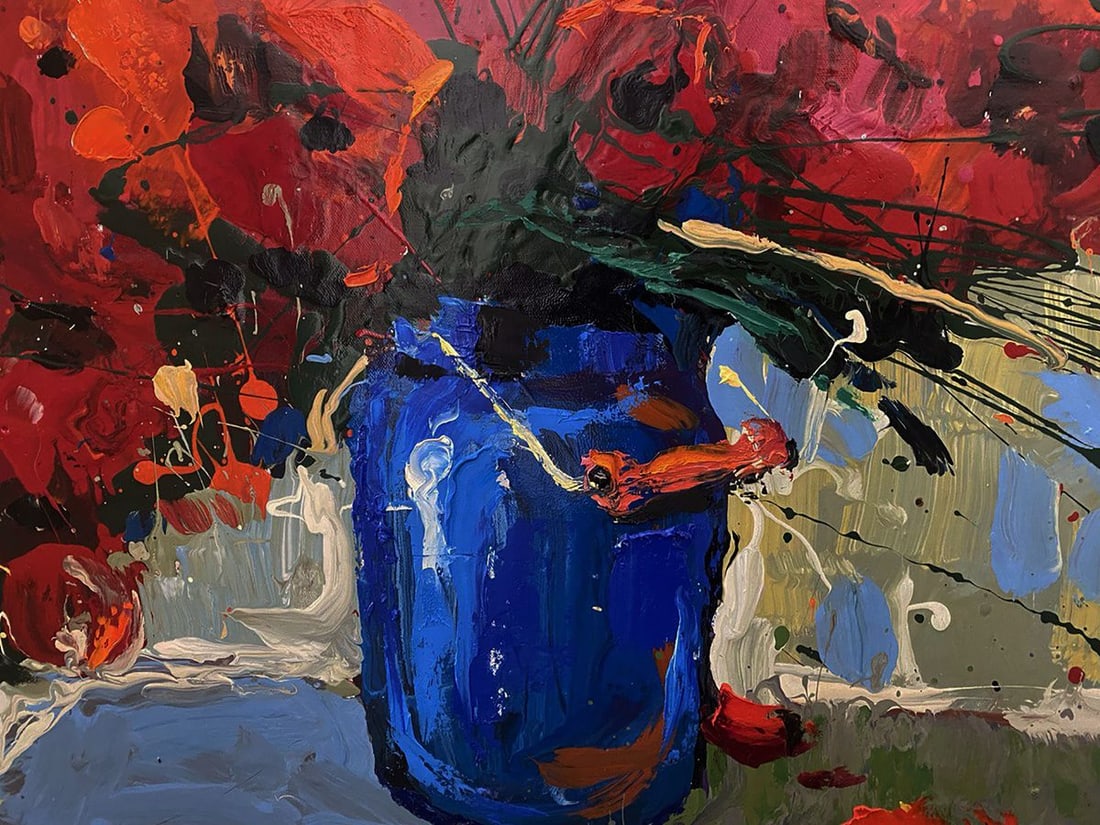 Oil painting Poppies are red Oksana Ivanyuk - 8