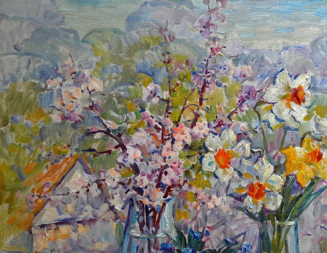 Oil painting Morning light and petals Ivan Kovalenko - 2