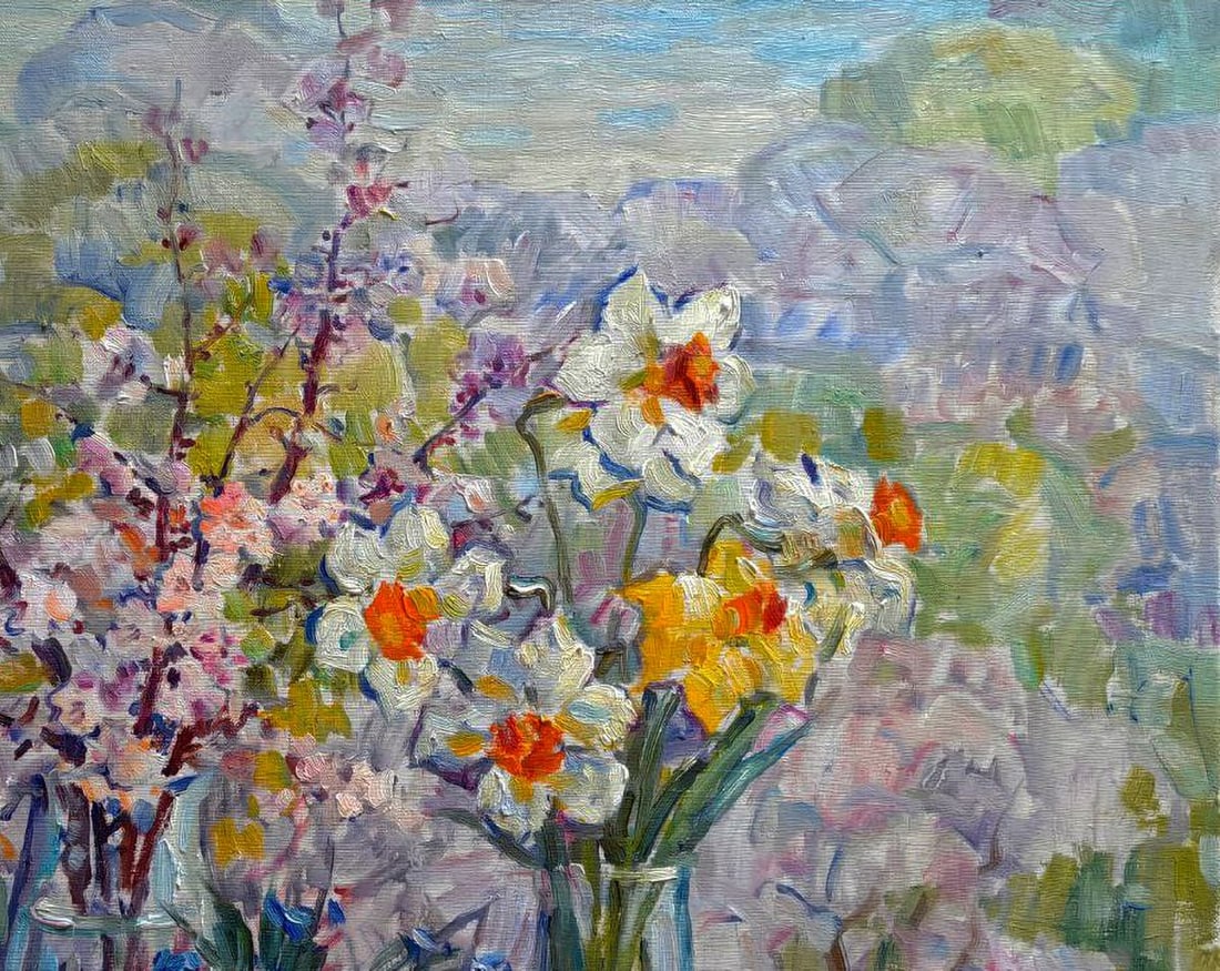 Oil painting Morning light and petals Ivan Kovalenko - 3
