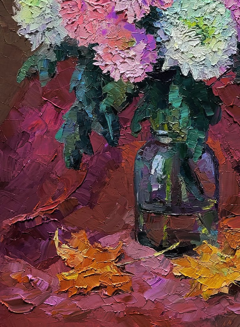 Oil painting Bouquet of chrysanthemums Boris Serdyuk - 6