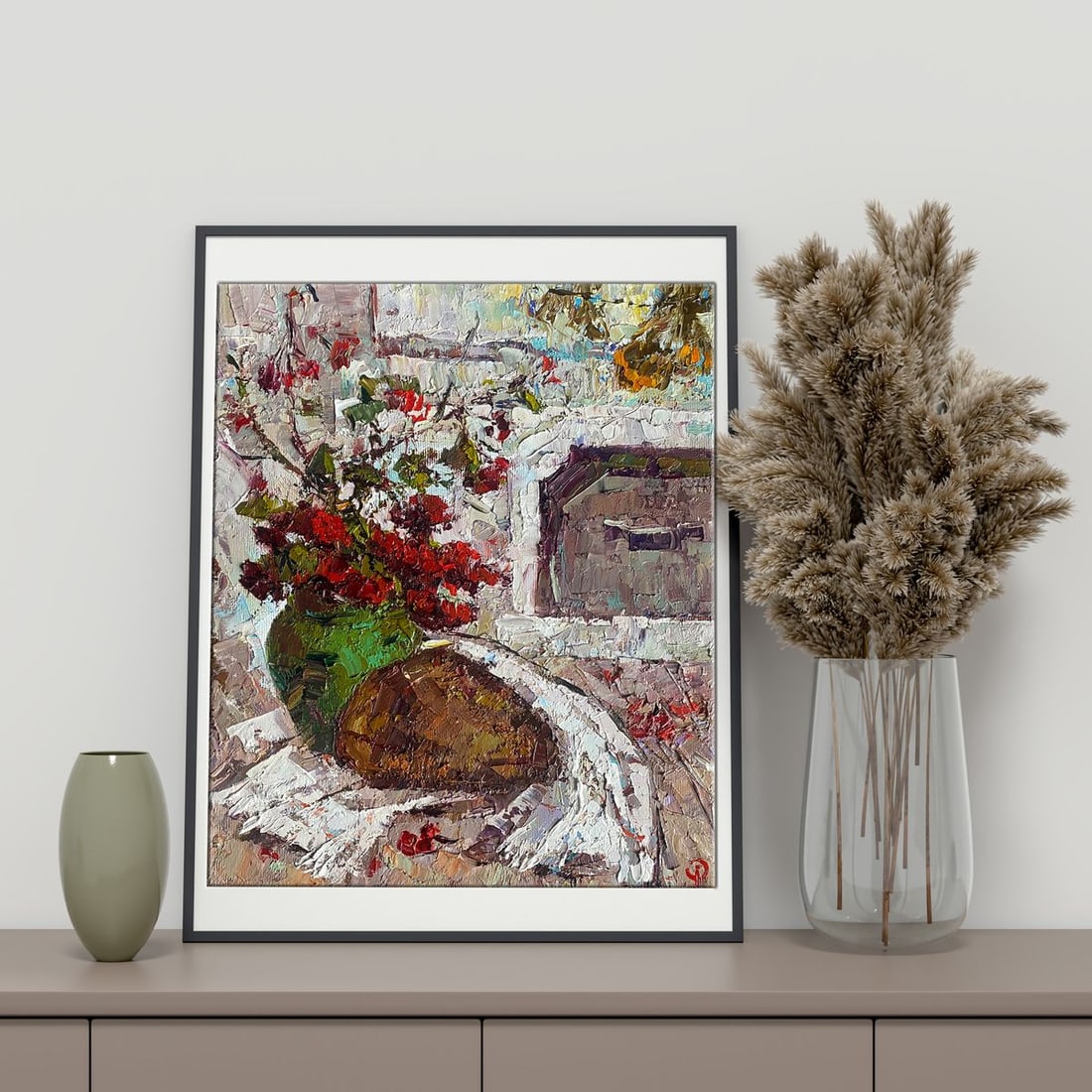 Oil painting Viburnum on the table Oksana Kalenyuk - 2