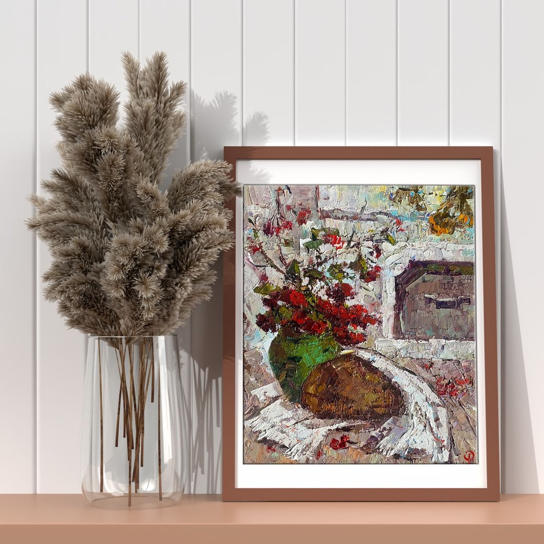 Oil painting Viburnum on the table Oksana Kalenyuk - 3