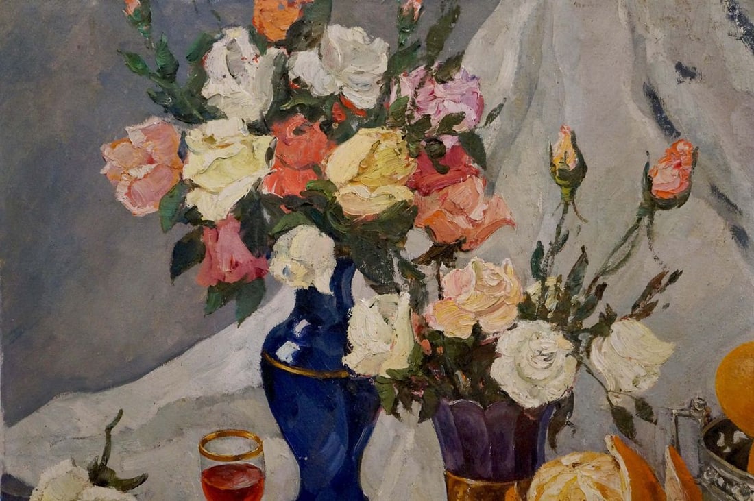 Oil painting Roses and oranges Tsvetkova V. P. - 3