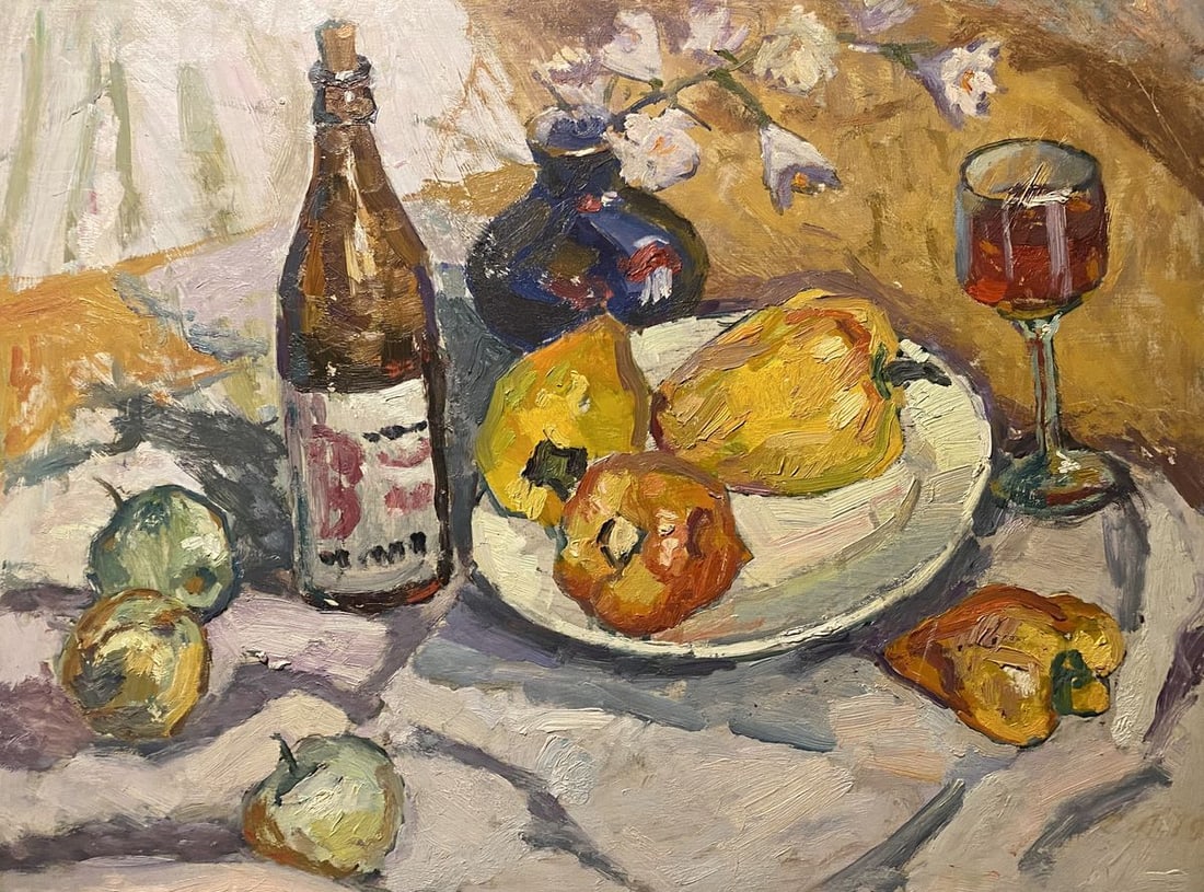 Oil painting Morning breakfast Stanislav Petrashevsky (1 of 10)