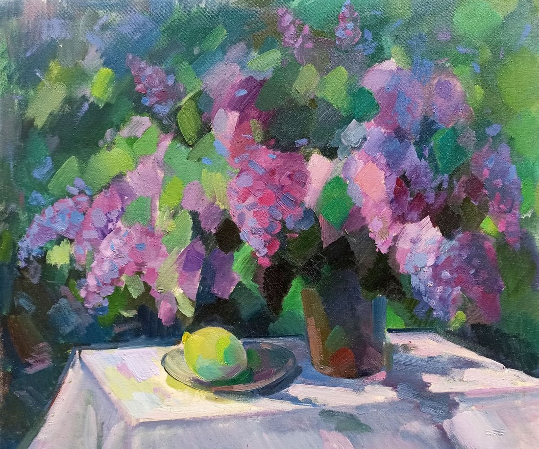 Oil painting Lilac Peter Tovpev (1 of 8)