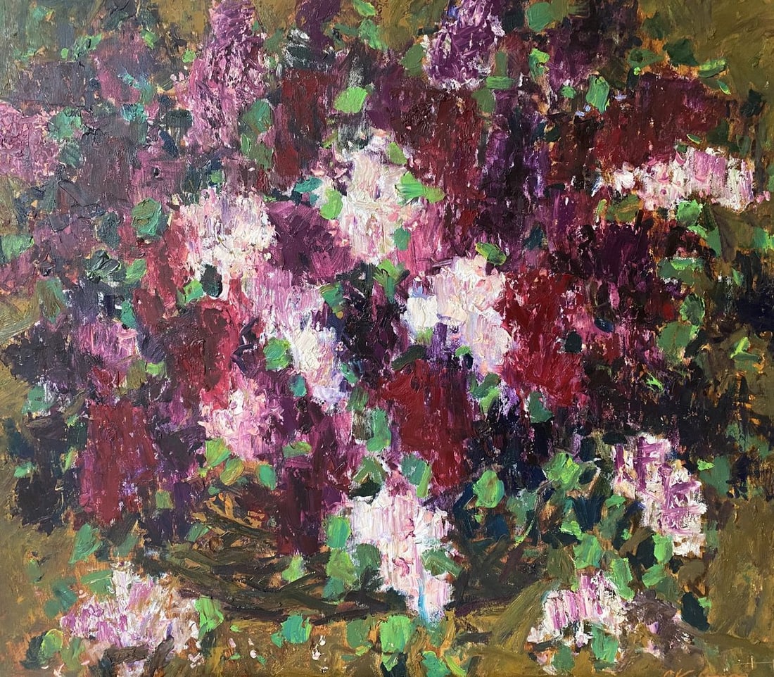 Oil painting Lilac Serhii Ivanovych Kovtun: Title: Oil painting Lilac Serhii Ivanovych Kovtun Description: Verne 303 *** ABOUT THIS PAINTING *** * TITLE: "Lilac" * ARTIST: Serhii Ivanovych Kovtun * SIZE: 70x80 cm/'27.55x31.49 inches' * MEDIUM:
