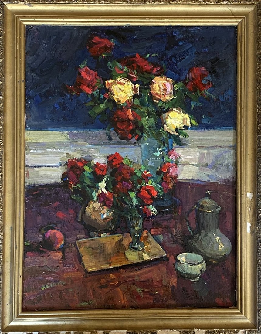 Oil painting Night still life Ryman Evgeny Nikolaevich (1 of 9)