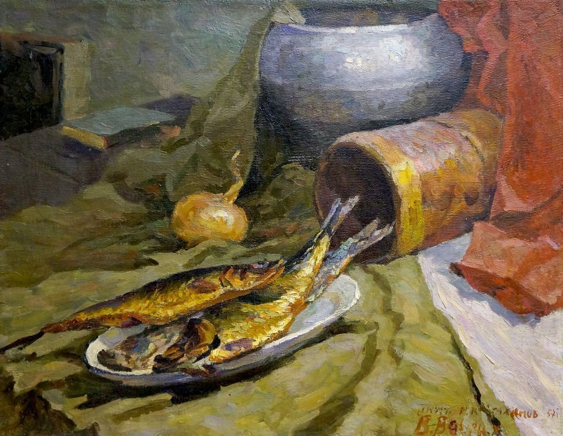 Oil painting Fish table Varennya Mykola Romanovych (1 of 8)