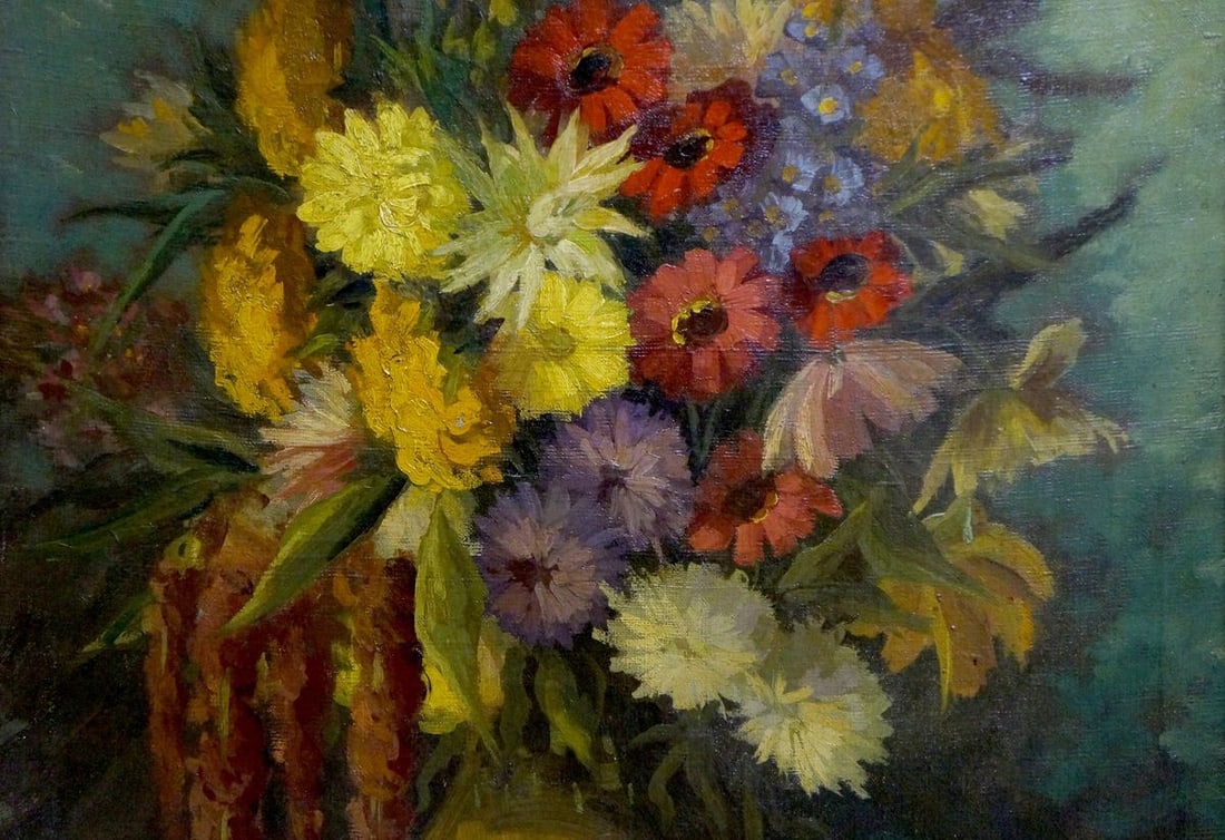 Oil painting Flowers - 3