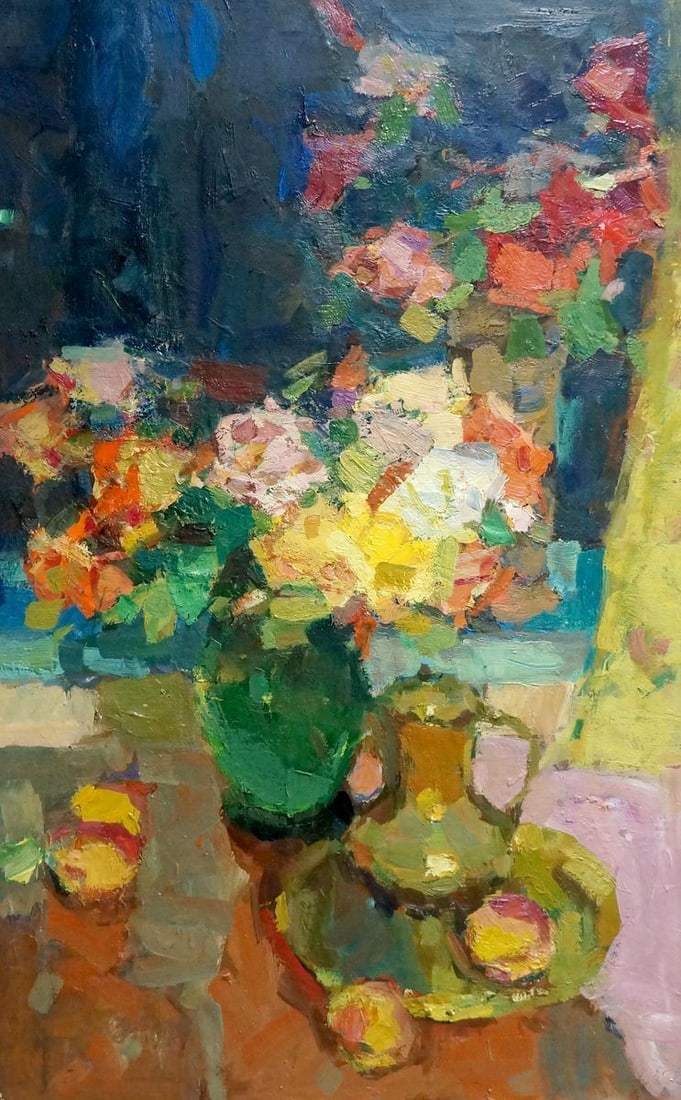 Oil painting Night roses Schwab Vladimir (1 of 8)