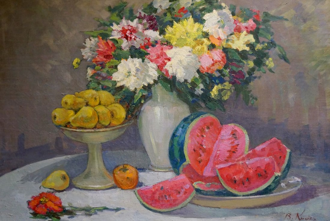 Oil painting Still life with watermelons Kisil V. (1 of 8)