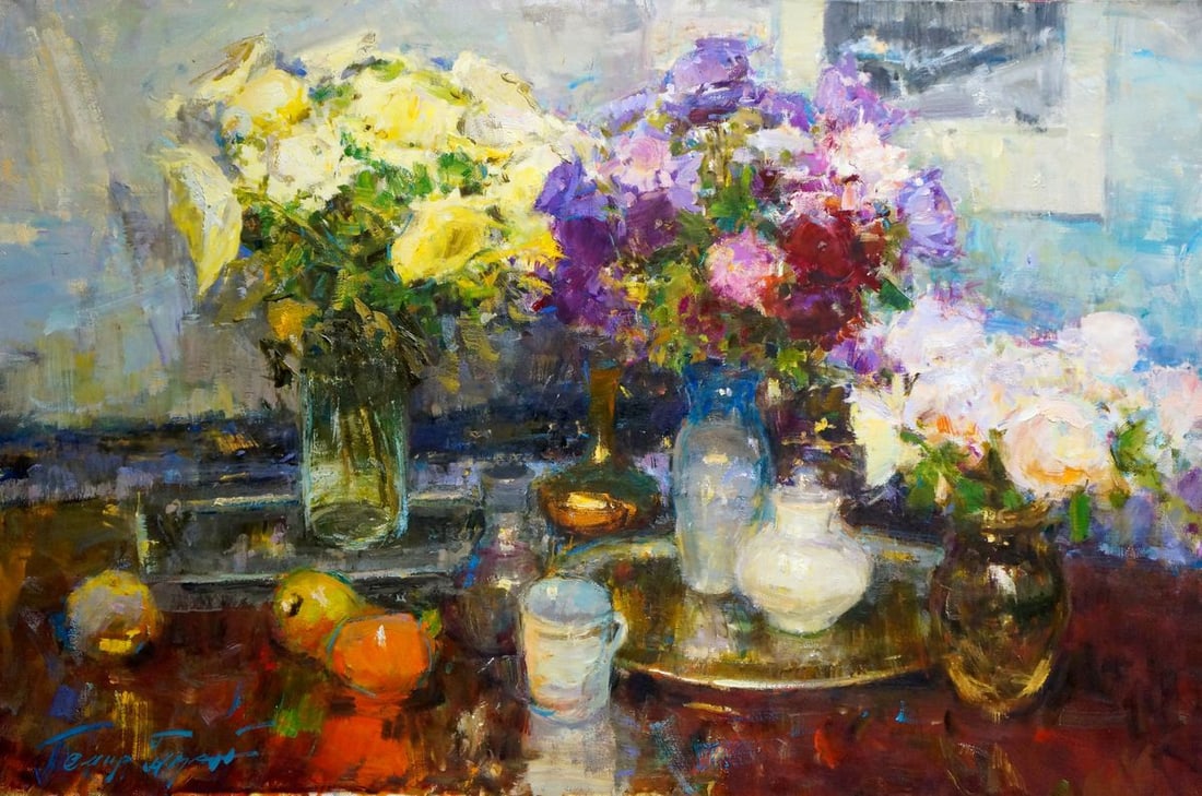 Oil painting Flowers Ryman Temir Evgenievich (1 of 10)