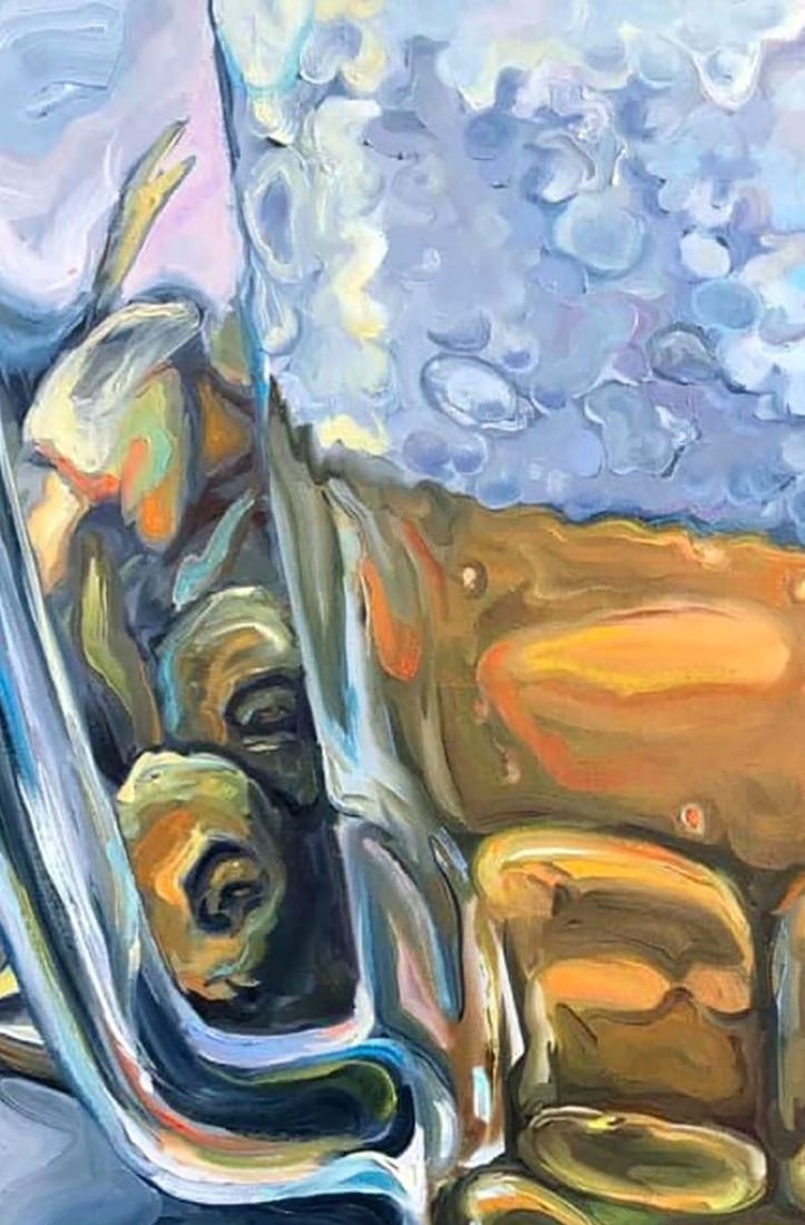 Oil painting Near the beer Procach Olesia - 2