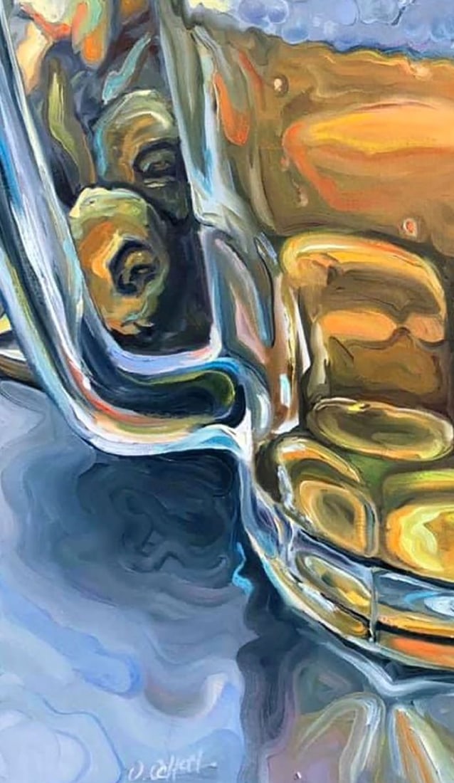 Oil painting Near the beer Procach Olesia - 4